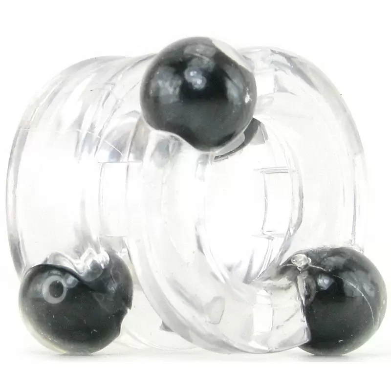 Двойное эрекционное кольцо с магнитами Magnetic Power Rings - прозрачный