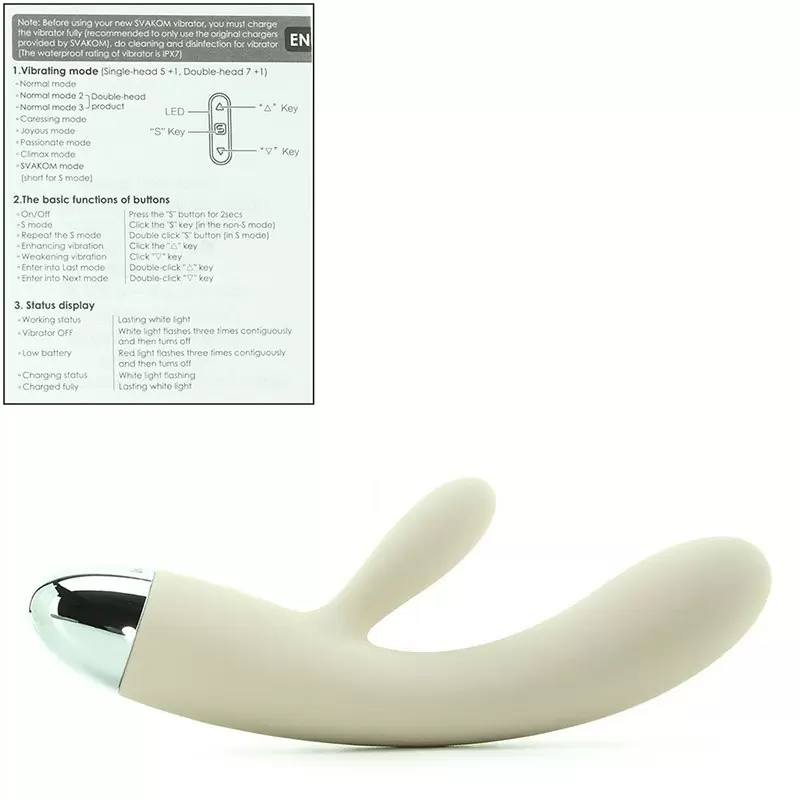 Двойной вибромассажер Alice с интеллектуальным режимом – бежевый	