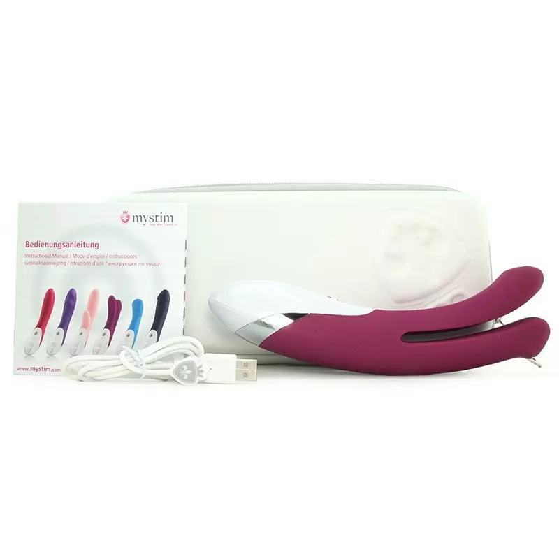 Вибромассажер Bon Aparte для двойного проникновения – виноградный 