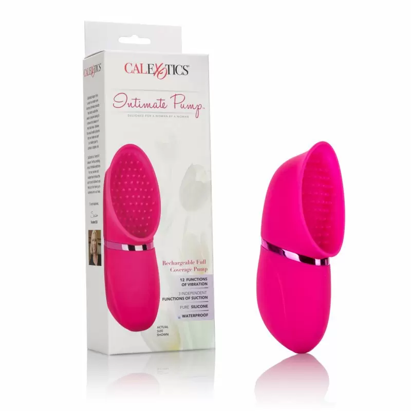 Вибромассажёр с присоской Calexotics Intimate Pump™ Rechargeable Full Coverage Pump - фуксия