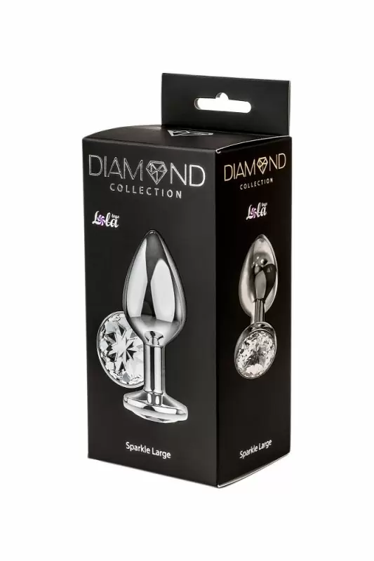 Анальная пробка с кристаллом DIAMOND CLEAR SPARKLE LARGE