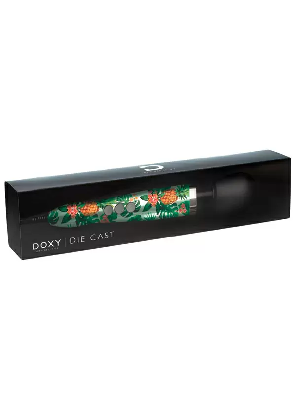 Мощный вибратор Doxy Die Cast, 37 см, силикон, принт 