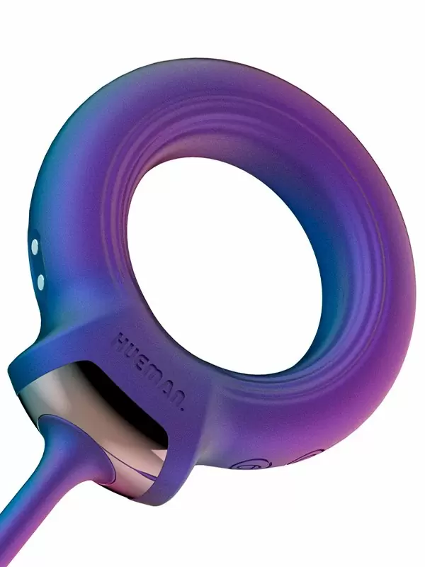 Эрекционное виброкольцо One-DC Eclipse, с анальным шариком, 12,8 см, 10 режимов, силикон, фиолетовый