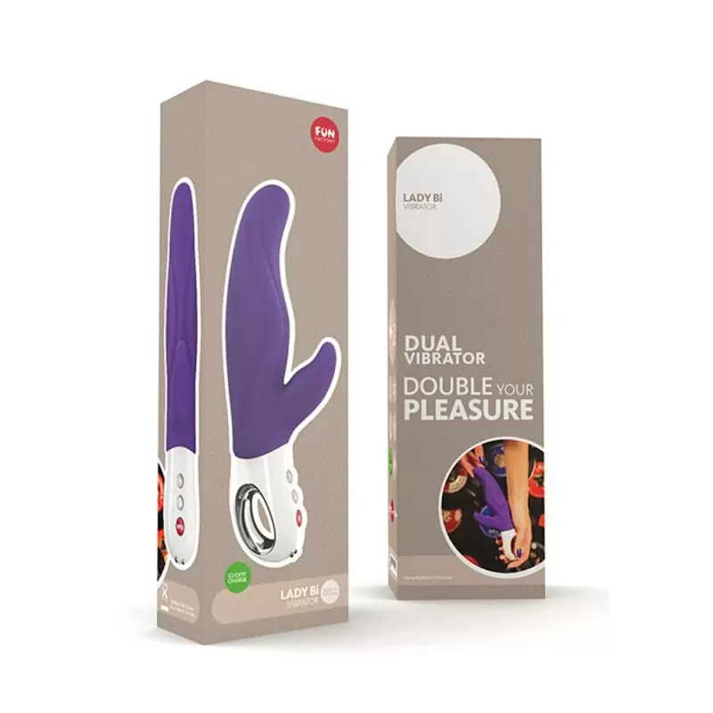 Мощный вибратор-кролик Fun Factory Lady Bi, 2 мотора, 12 режимов, силикон, фиолетовый