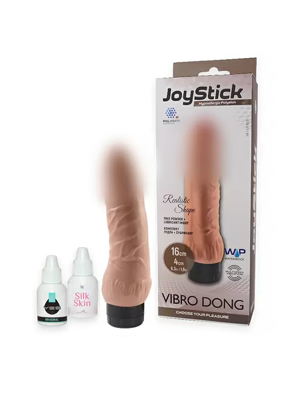 Реалистичный вибратор JoyStick 16 х 4 см  – телесный