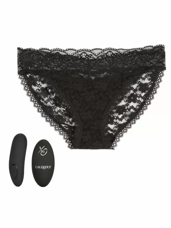 Трусики с вибратором для стимуляции клитора Remote Control Panty Set S/M: 12 режимов работы, АБС/силикон