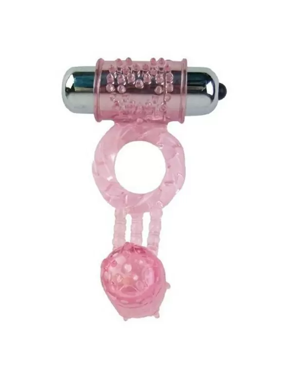 Эрекционное кольцо Sweet Vibration Ring со стимулятором клитора и вибрацией – розовый