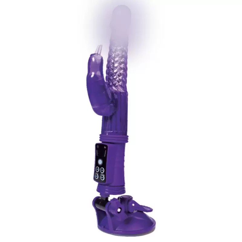 Вибратор-ротатор с клиторальным стимулятором птичкой TOYFA A-Toys – фиолетовый