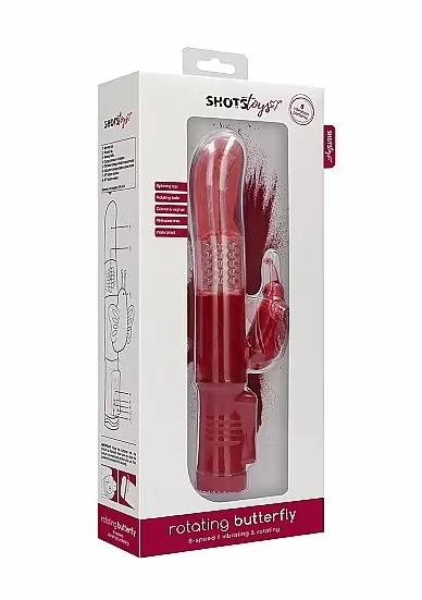 Вибратор кролик Rotating Butterfly (красный)