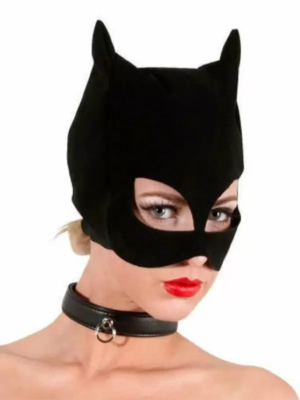 Элегантный полушлем-маска кошки Orion Katzenmaske, полиэстер, эластан, черный