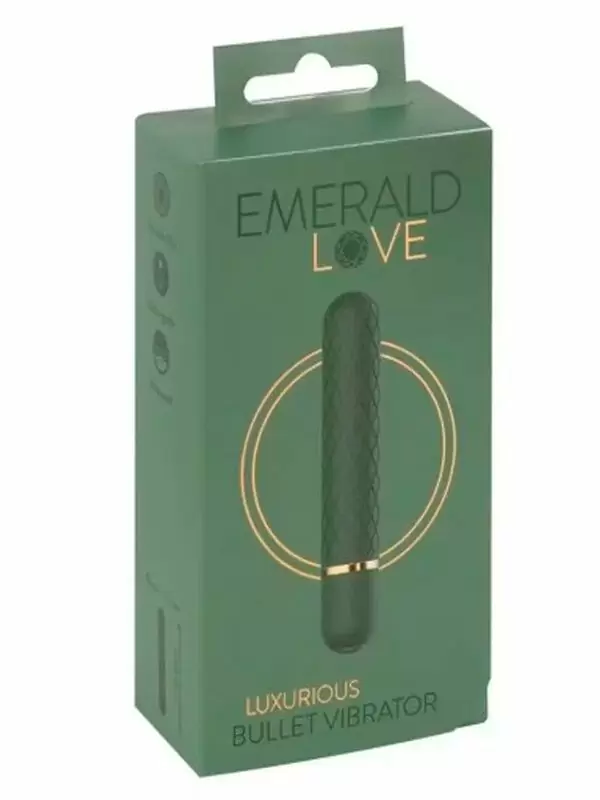 Роскошная вибропуля Emerald Love Luxurious, 12,6 см, 10 режимов, зеленый