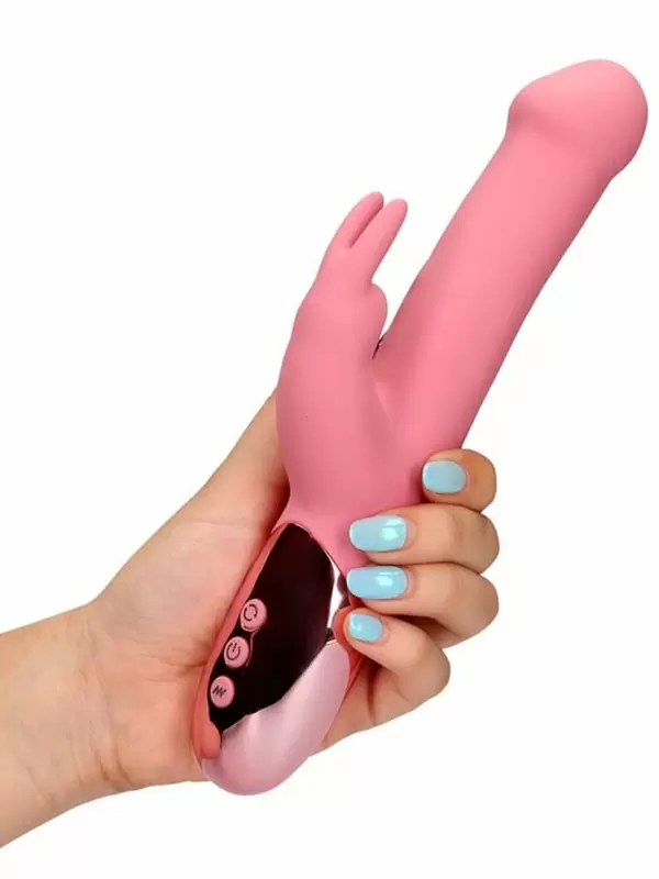 Вибратор-кролик Shots Toys Rotating Beads Rabbit Vibrator , 10 скоростей, с вращающимися бусинами, розовый