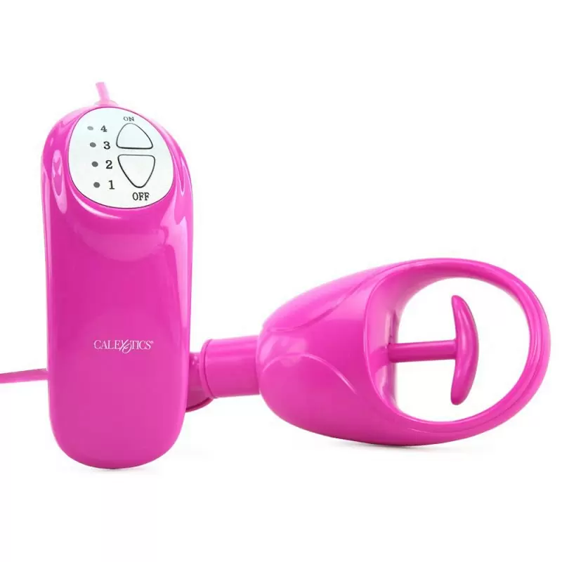 Помпа клиторальная с вибрацией Advanced Butterfly Clitoral Pump – розовый