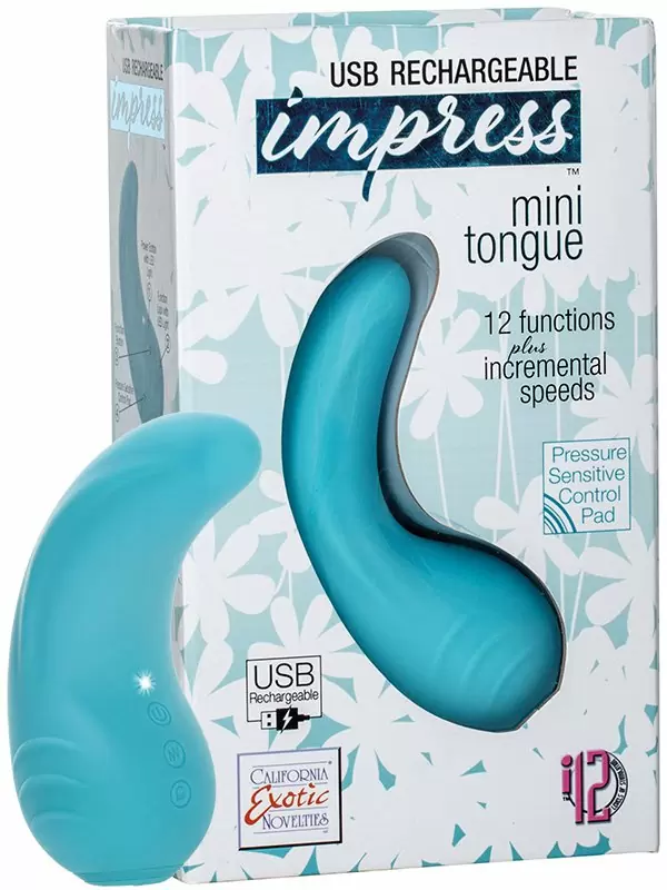 Вибромассажер Impress Mini Tongue перезаряжаемый – голубой