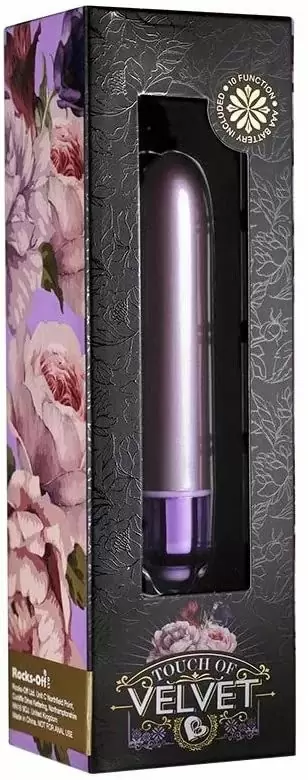 Фиолетовая вибропуля Rock Off. 9 см, ABS-пластик