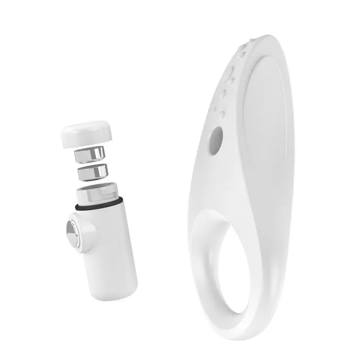 Эрекционное виброкольцо Ovo B3 с треугольным стимулятором – белый
