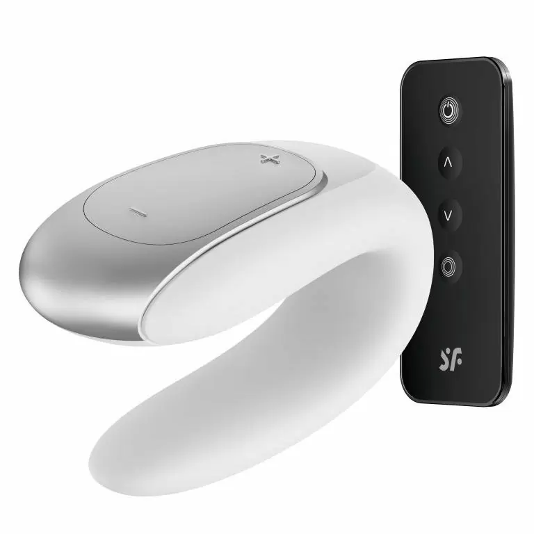 Парный вибратор Satisfyer Double Fun с возможностью управления через пульт и приложение (белый) 