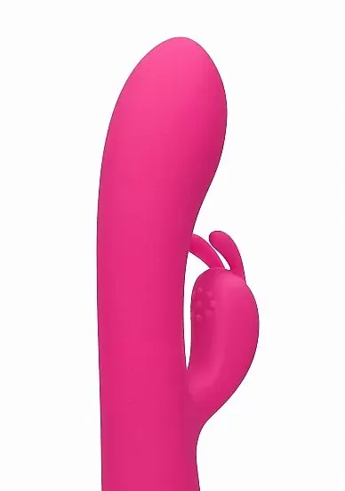 Вибратор-кролик Lux (розовый): 20 см, 10 режимов вибрации, 8500 оборотов/мин, АБС/силикон