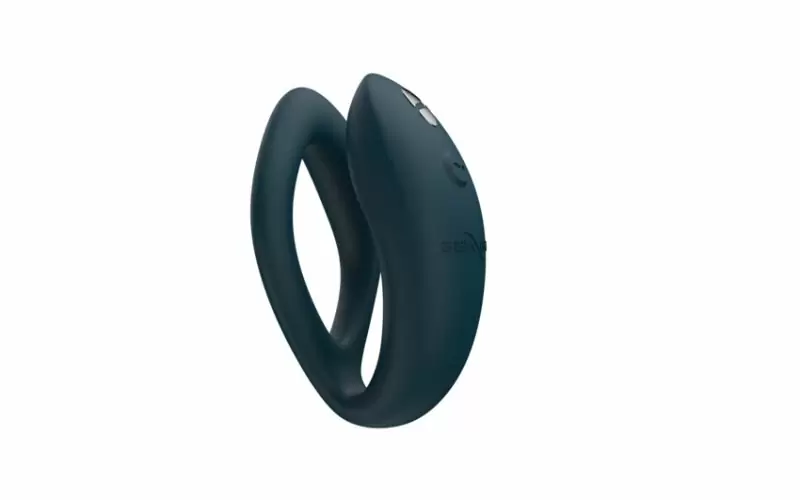 Интерактивный вибратор для пар We-Vibe Sync O, с пультом Д/У, 8 см, зеленый вельвет