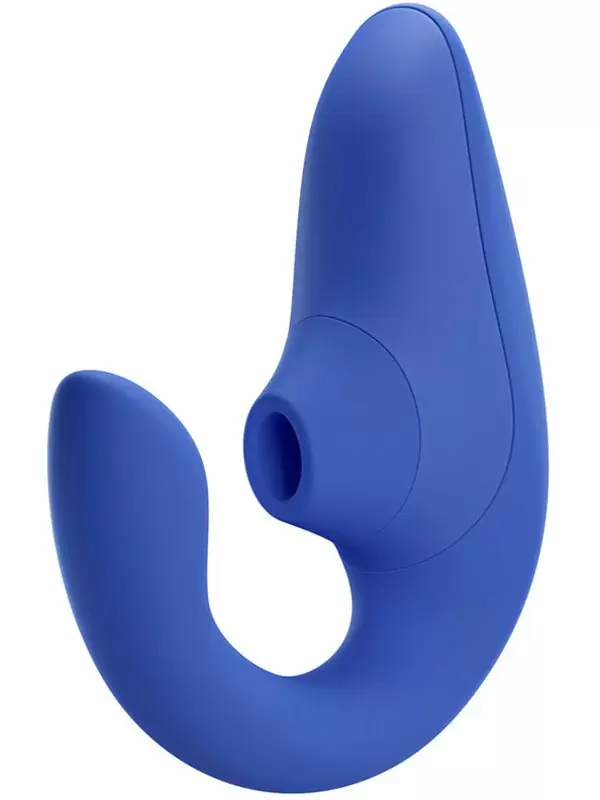 Компактный вибратор-кролик Womanizer Blend с бесконтактной клиторальной стимуляцией, 13,8 см, голубой