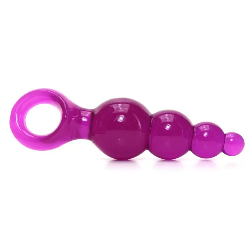 Анальная пробка с кольцом Jolie Ripples Mini – фиолетовая