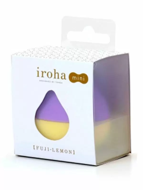 Компактный стимулятор клитора iroha Mini Fuji-Lemon, 6 см, ТПЭ, фиолетовый с желтым