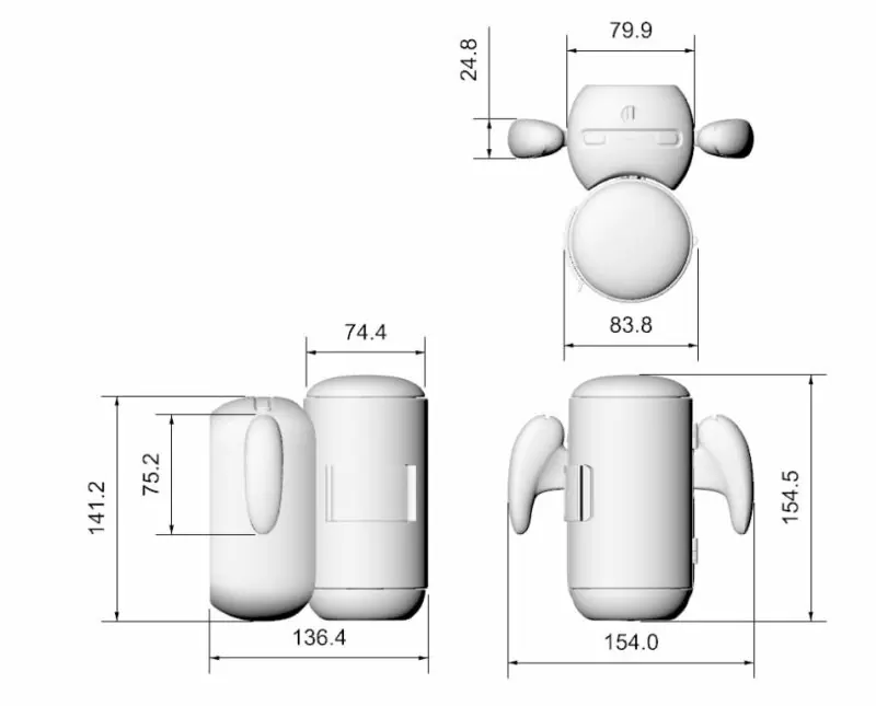 Инновационный робот-мастурбатор Black Knight Vibrating, Heating & Thrusting, Amovibe