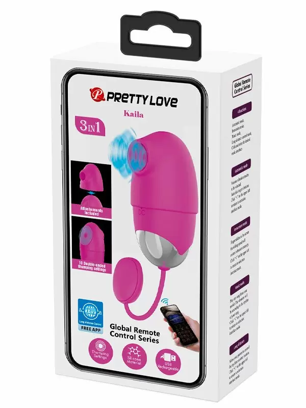 Интерактивное виброяйцо Baile Kaila, управление через приложение, 20 режимов, 17,7 см