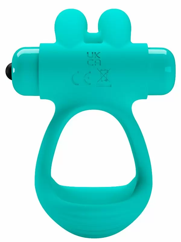 Эрекционное виброкольцо Baile Passionate Dante, 8,7 см, 10 режимов, силикон, бирюзовое