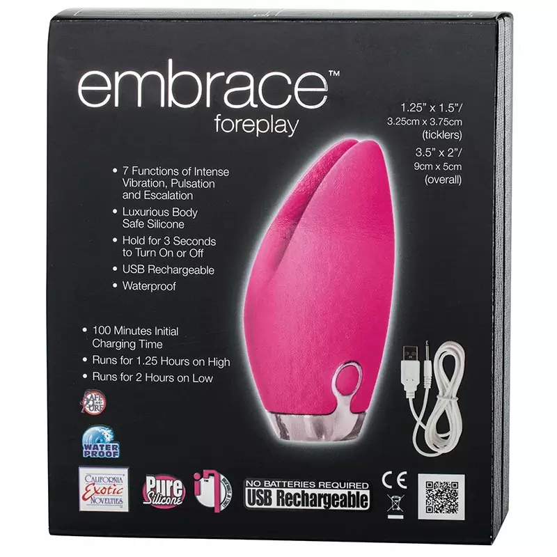 Вибромассажер Embrace Foreplay перезаряжаемый – розовый