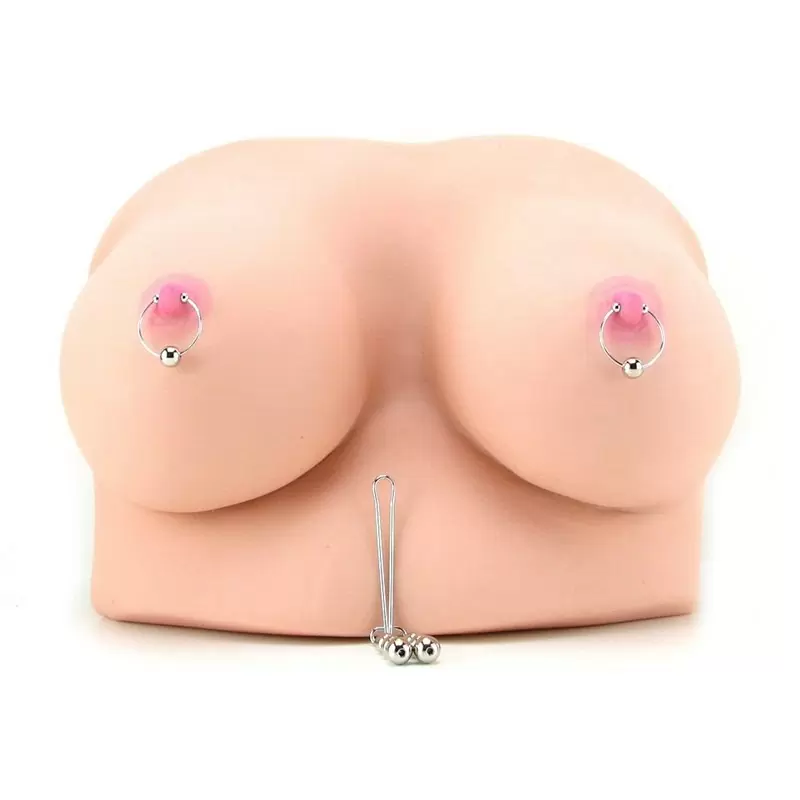 Зажимы на соски и зажим для клитора Clitoral Non-Piercing Body Jewelry – серебристый