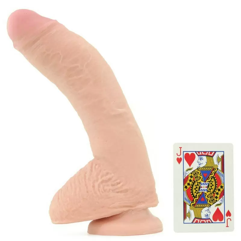 Фаллоимитатор-реалистик с мошонкой King Cock Plus 10