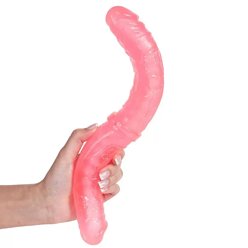 Двухсторонний фаллоимитатор Bend-It Double Dong с хребтом – розовый