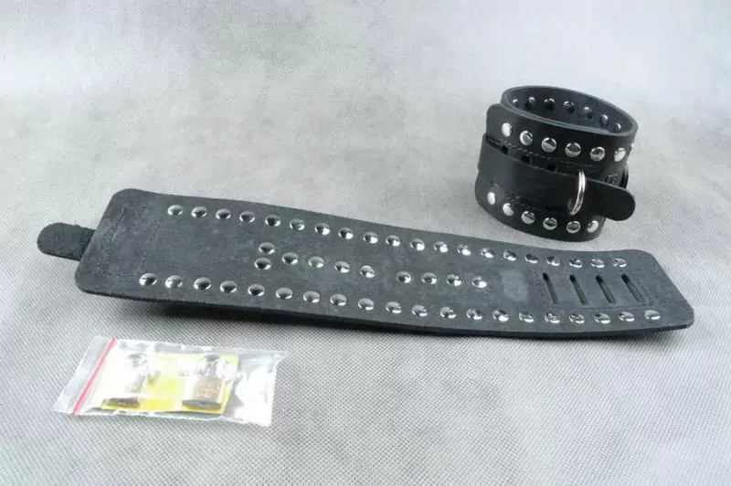 Кожаные наножники Бистли Аксессориз без соединительной фиксации - черный