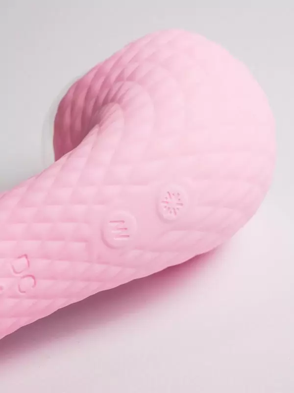 Изогнутый вибратор Youvic, 18 см, 10 режимов, со стеклянным шаром, розовый