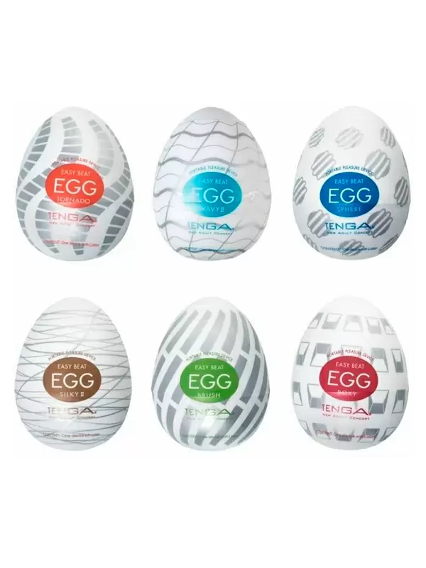 Набор мастурбаторов Tenga EGG - III, 6,1 см, ТПЭ, белый
