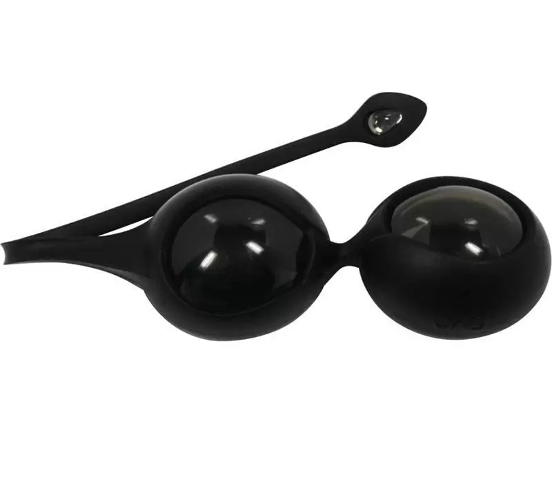 Набор сменных вагинальных шариков Ovo L1a с держателем – черный