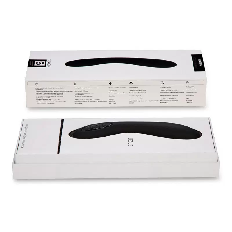 Вибромассажер Leslie с функцией подогрева, интеллектуальный режим – черный