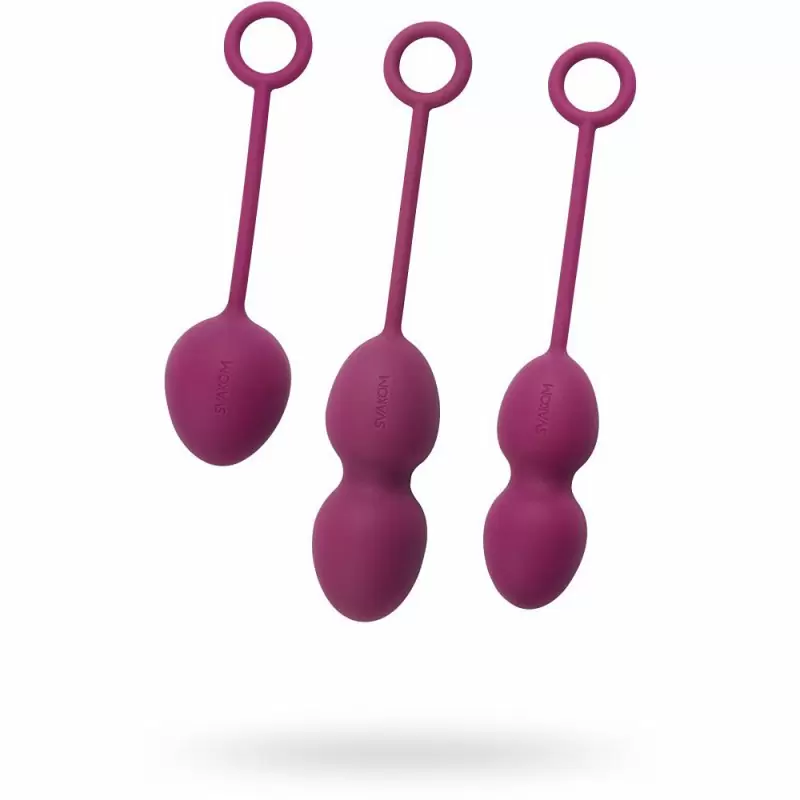 Набор вагинальных шариков Svakom Nova Ball со смещенным центром тяжести - сливовый