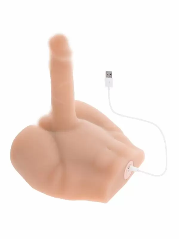 Мужской полуторс-вибратор Evolved Easy Rider, с поступательными движениями, 24 см, ТПР, телесный