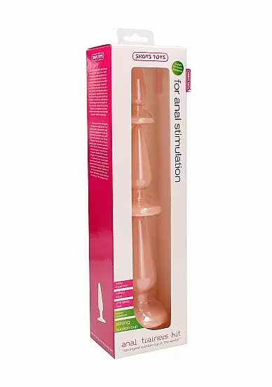 Набор анальных пробок Anal Trainers Kit, 3 размера, 9-12,5 см, телесный