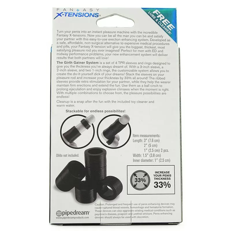 Насадка увеличитель Girth Gainer System раздельная – черная