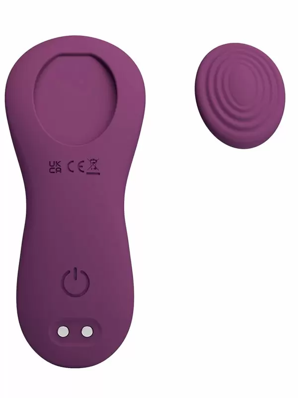 Интерактивный носимый вибратор Baile Mane, 8,9 см, 10 режимов, силикон, фиолетовый