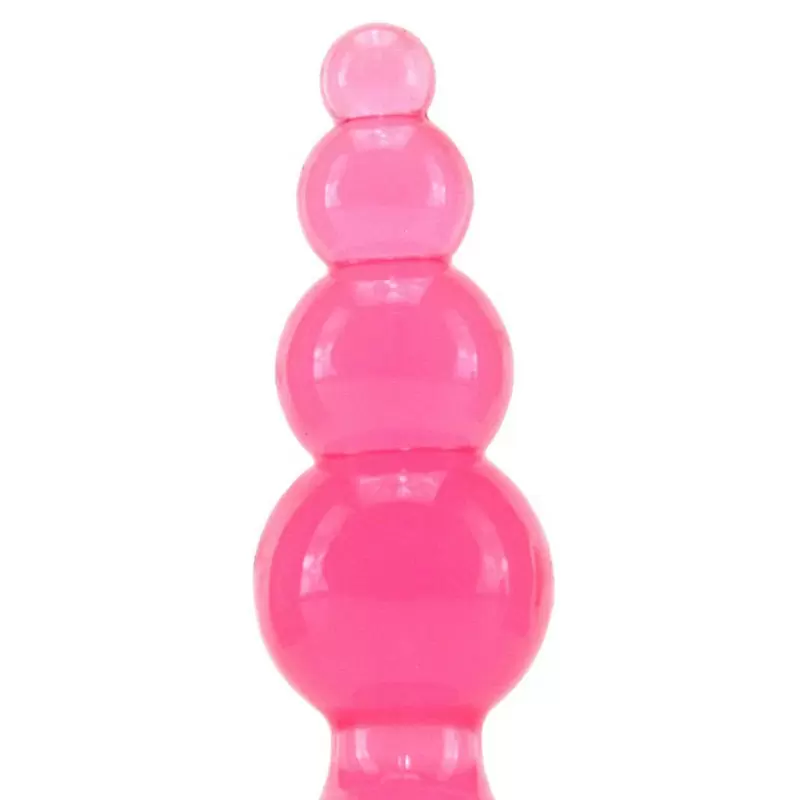 Анальная пробка с кольцом Jolie Ripples Medium – розовая