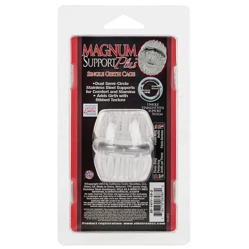 Насадка стимулирующая Magnum Support Plus Single Girth Cage – прозрачный