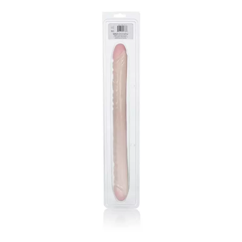 Двухголовый фаллоимитатор Ivory Duo Veined Double Dong 18” – телесный