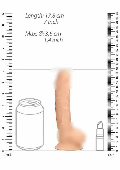 Фаллоимитатор Silicone Dildo With Balls - 17,8 см. 