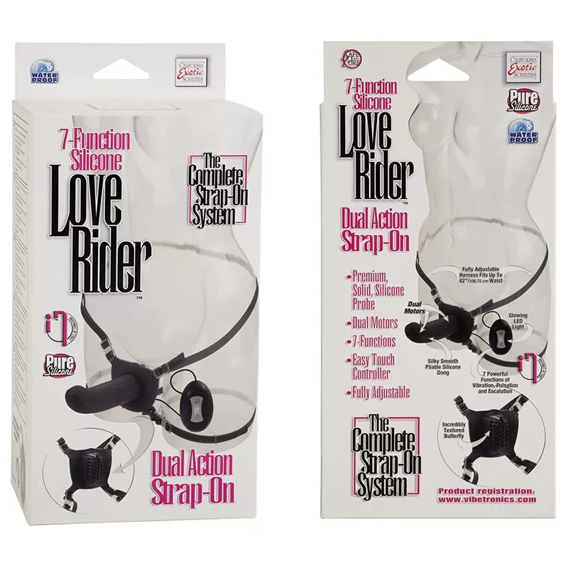 Женский страпон с вибрацией 7-Function Silicone Love Rider