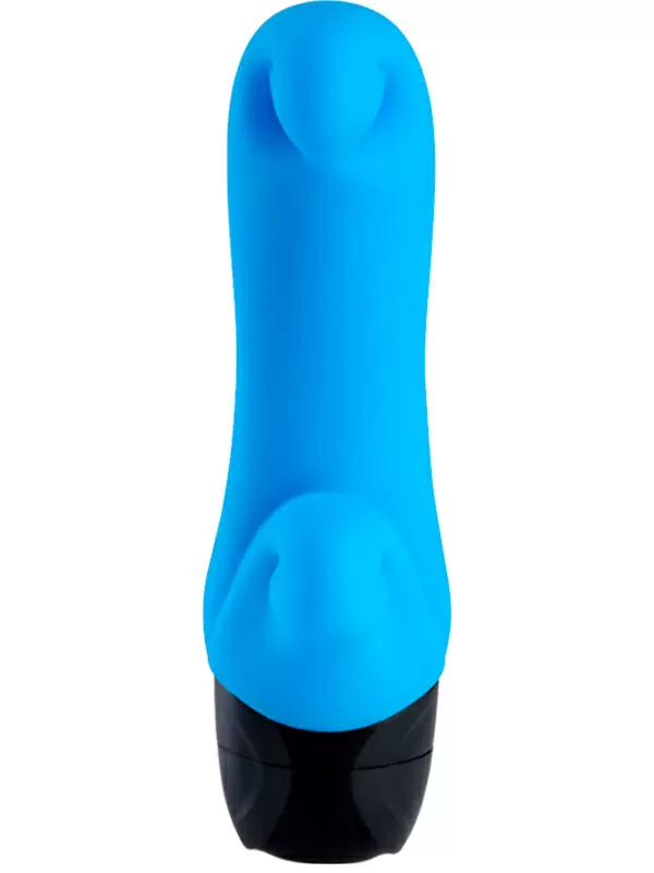 Фактурный вибратор-кролик Fun Factory Ocean 6 режимов, силикон, голубой