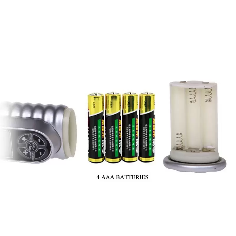 Вибратор двойного действия с ротацией Hot Baby с ЖК-дисплеем – розовый